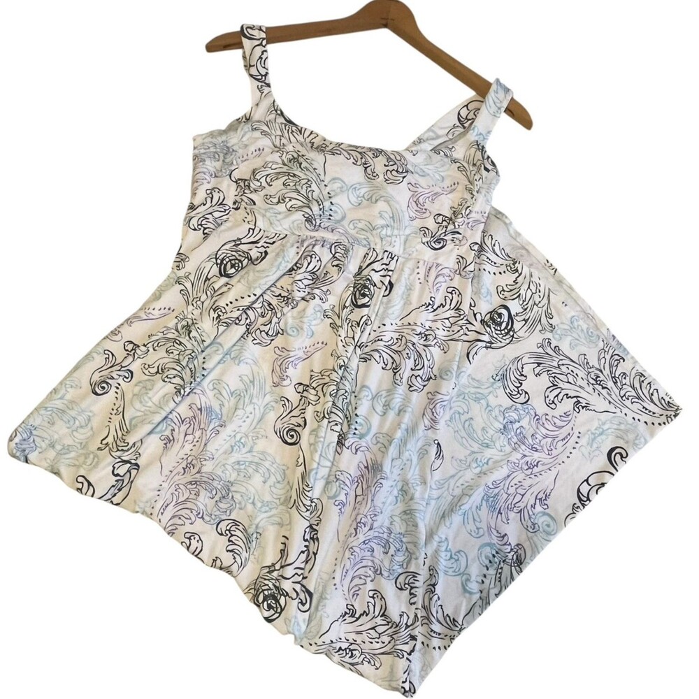Fresh Produce Womens Waverley Swirl Malibu Maxi Dress Size XL White Beach Resort
